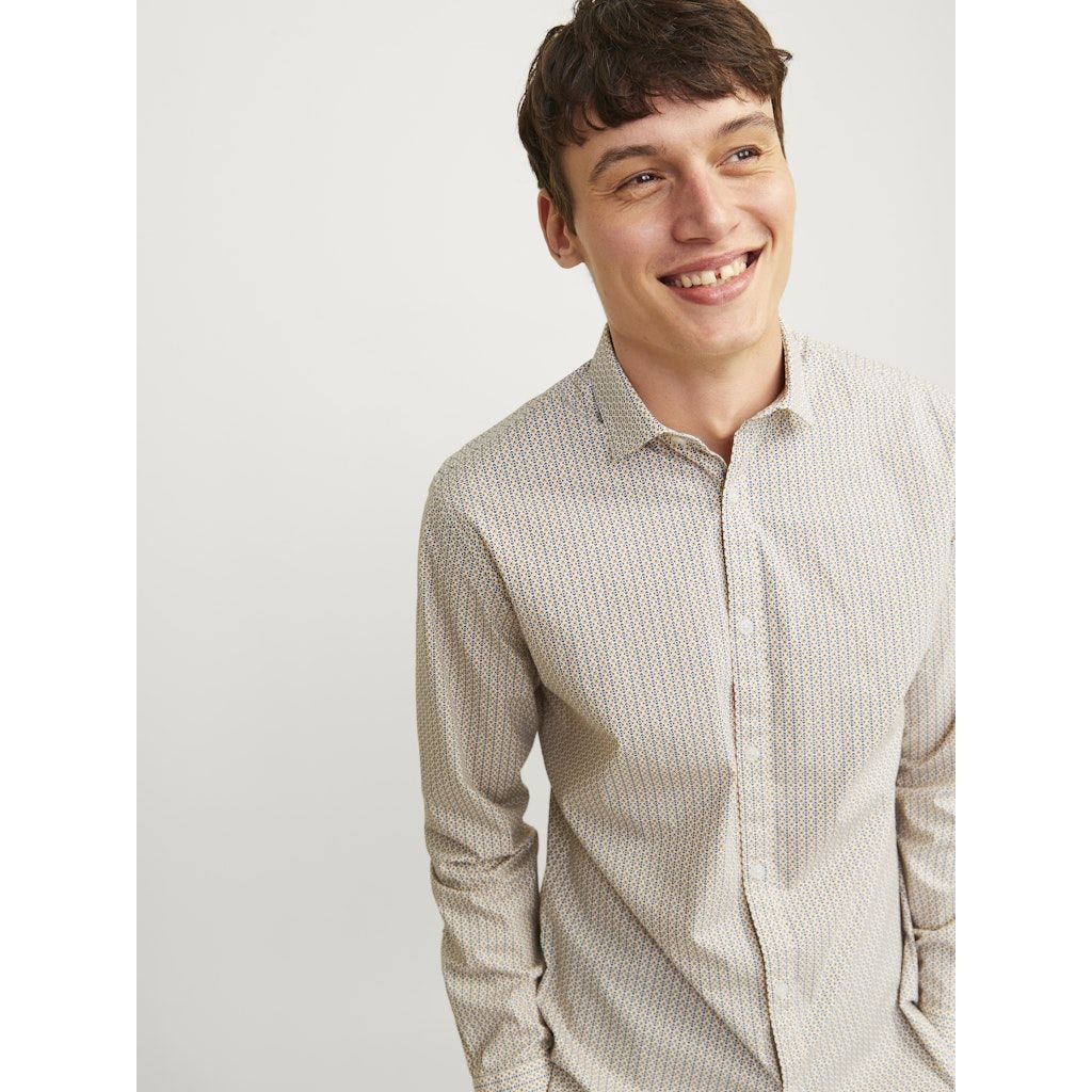 JACK & JONES Marškiniai ilgomis rankovėmis vyrams, Marga, Black pool stretch 6