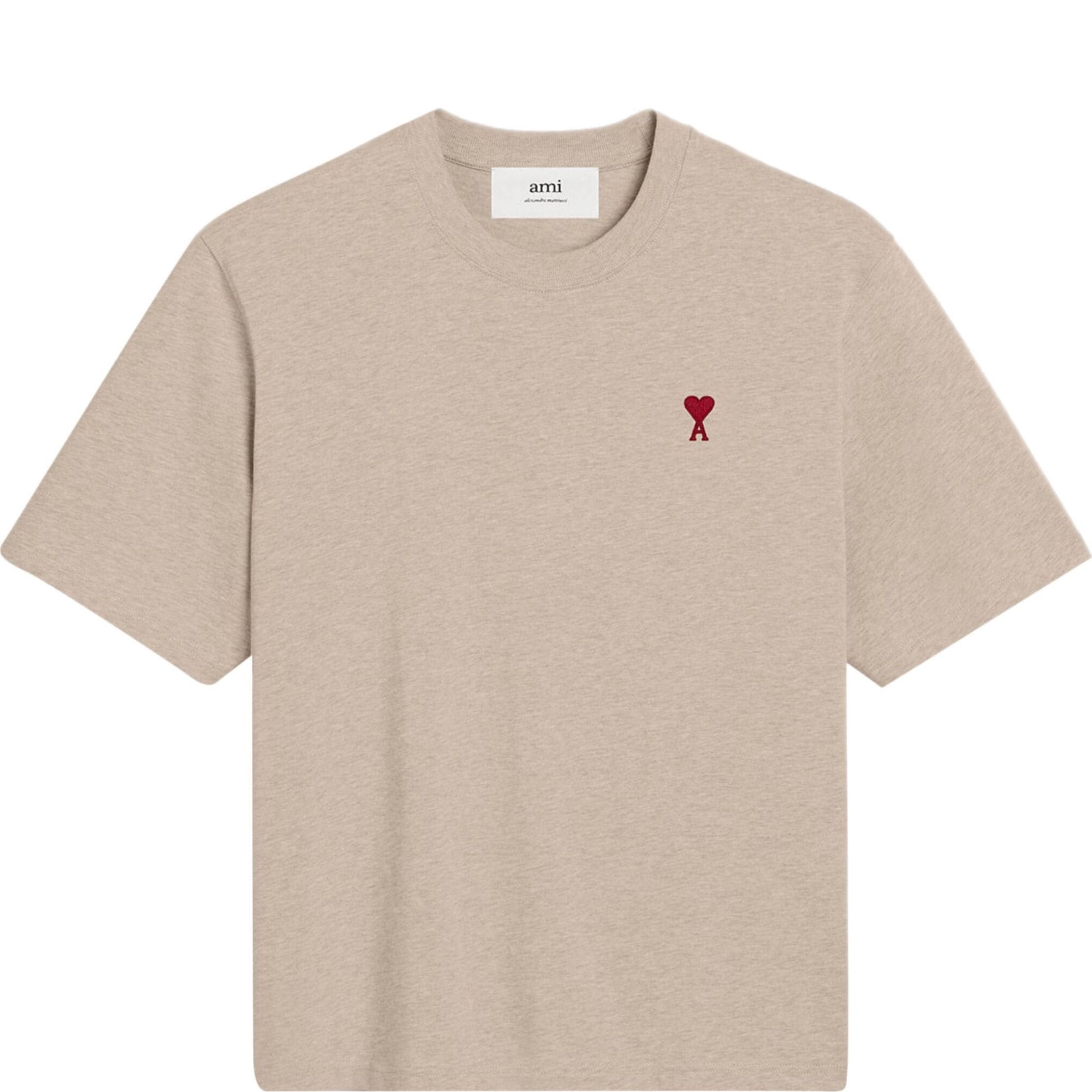 AMI PARIS Marškinėliai trump. rankovėmis, Smėlio, T-shirt