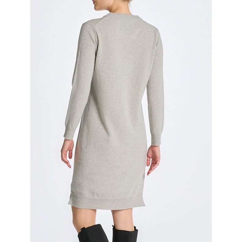 GANT Midi suknelė moterims, Pilka, SUPERFINE LAMBSWOOL DRESS 3