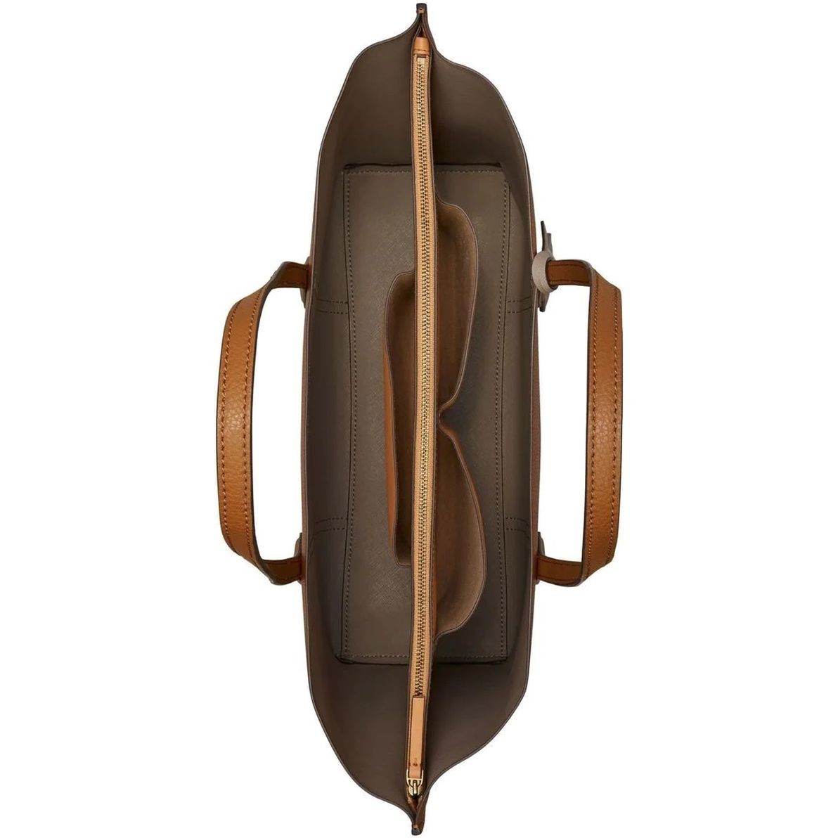 TORY BURCH Pirkinių krepšys moterims, Ruda, Perry triple-compartment tote 4