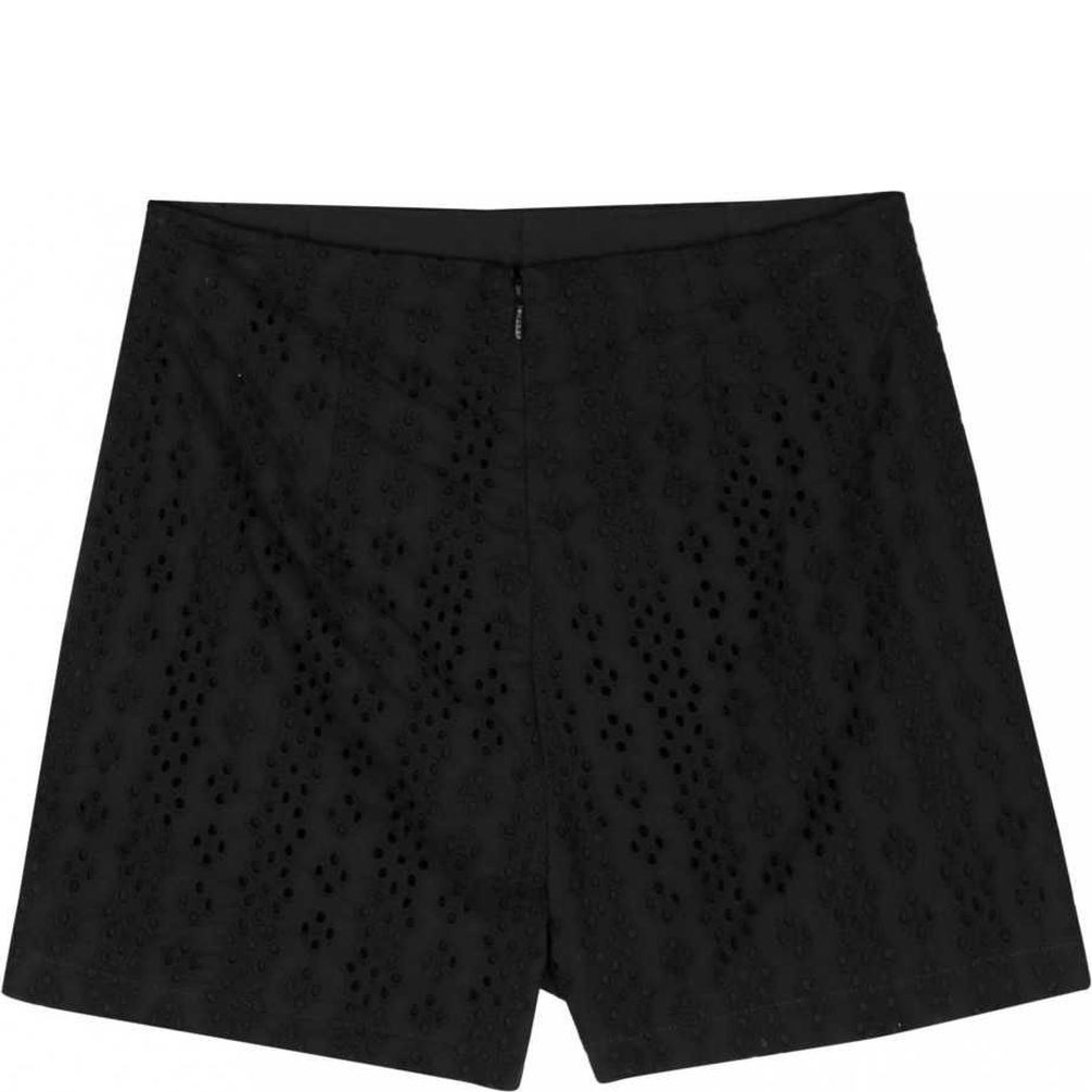 DKNY Šortai moterims, Juoda, Eyelet high waist short 2