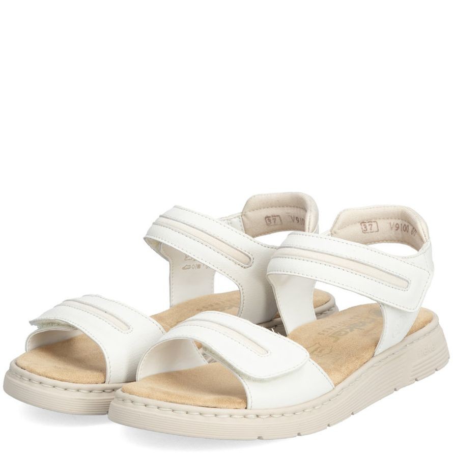RIEKER Basutės moterims, Balta, SANDALS 10