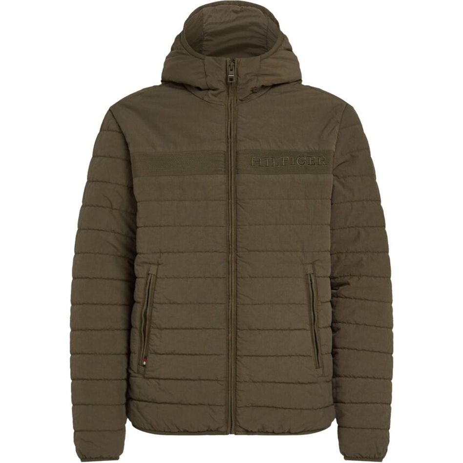 TOMMY HILFIGER Pūkinė striukė vyrams, Žalia, Gmd padded hooded jacket 1