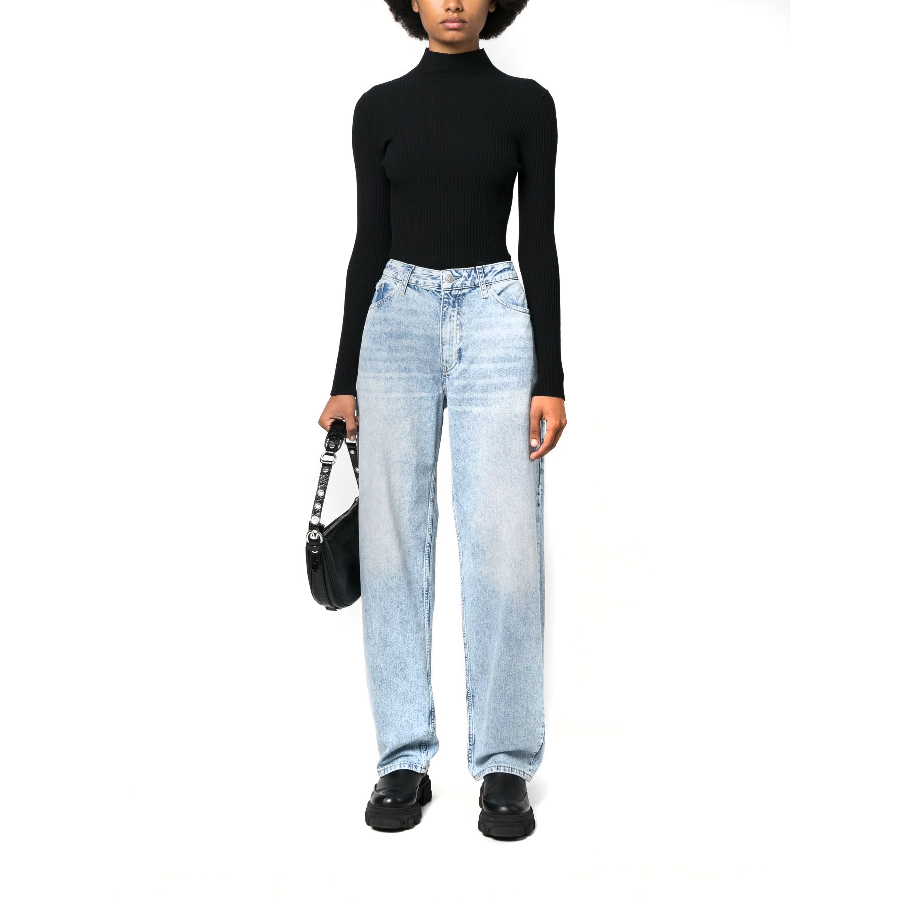 CALVIN KLEIN JEANS Tiesūs džinsai -moterims, Mėlyna, 90s straight 2