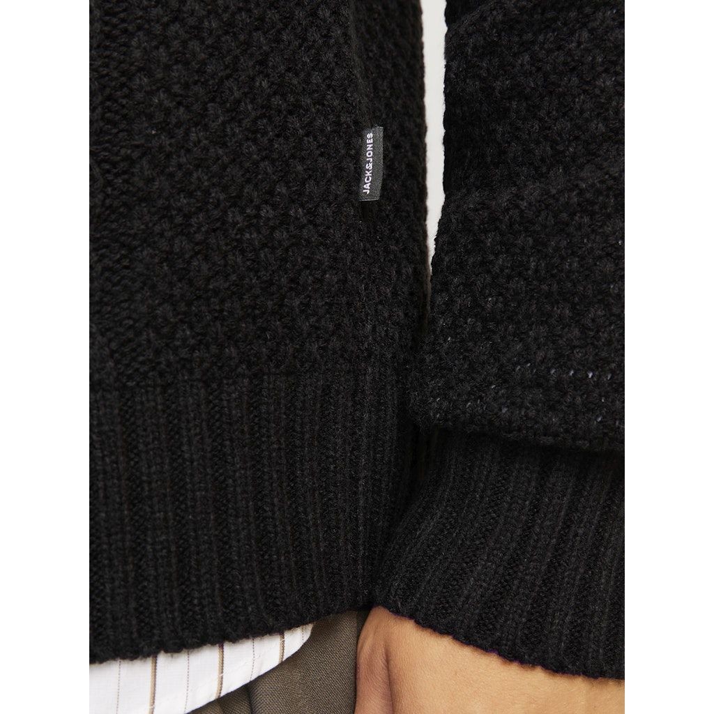 JACK & JONES Megztinis su kaklu vyrams, Juoda, Craig knit roll neck 7