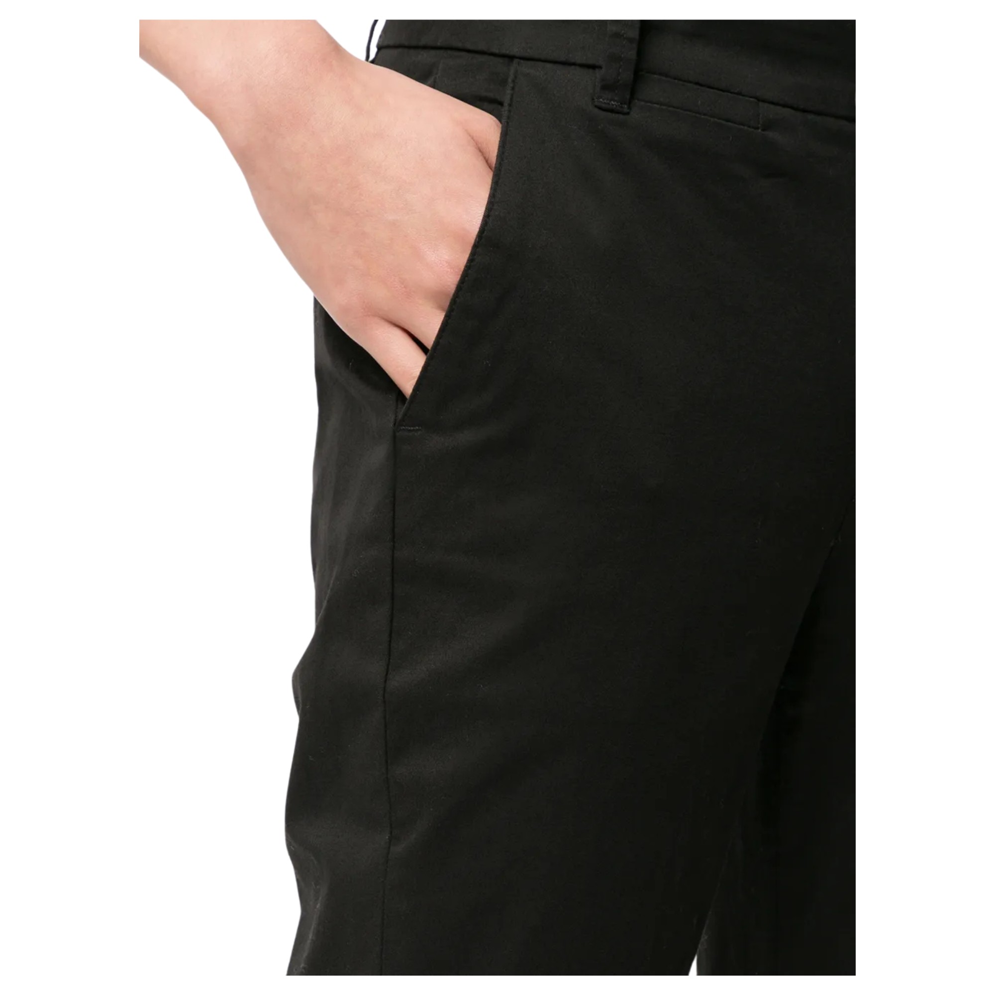 VINCE Kelnės moterims, Juoda, Coin pkt chino 4