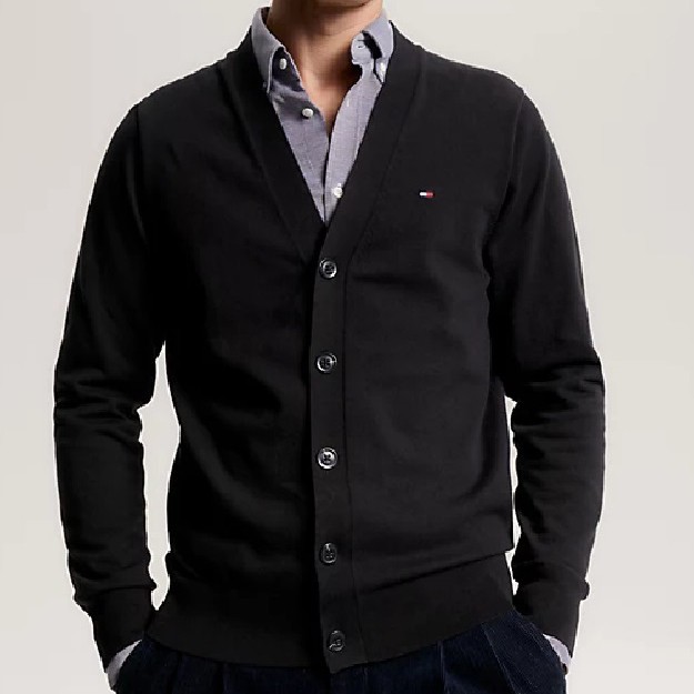 TOMMY HILFIGER Kardiganas vyrams, Juoda, 1985 cardigan 2