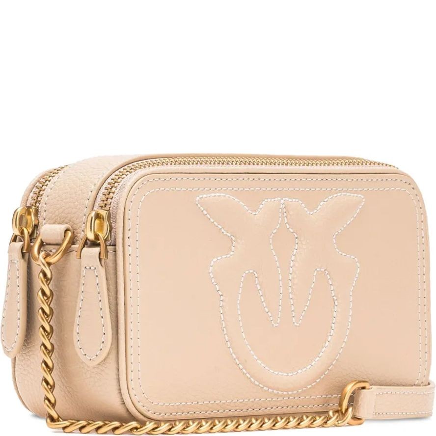 PINKO Rankinė per petį moterims, Smėlio, Carrie camera case mini 2