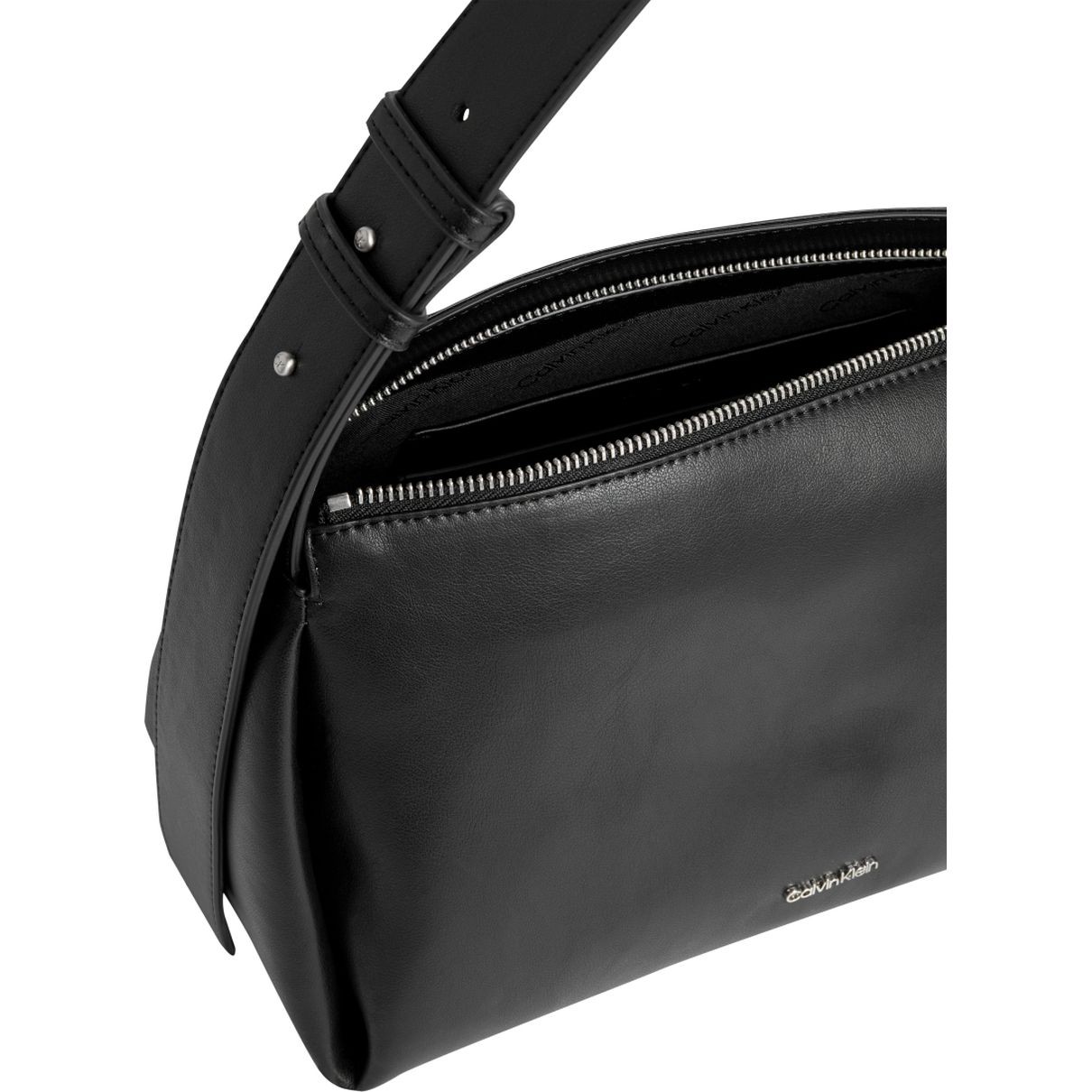 CALVIN KLEIN Rankinė per petį moterims, Juoda, Elevated soft shoulder bag 3