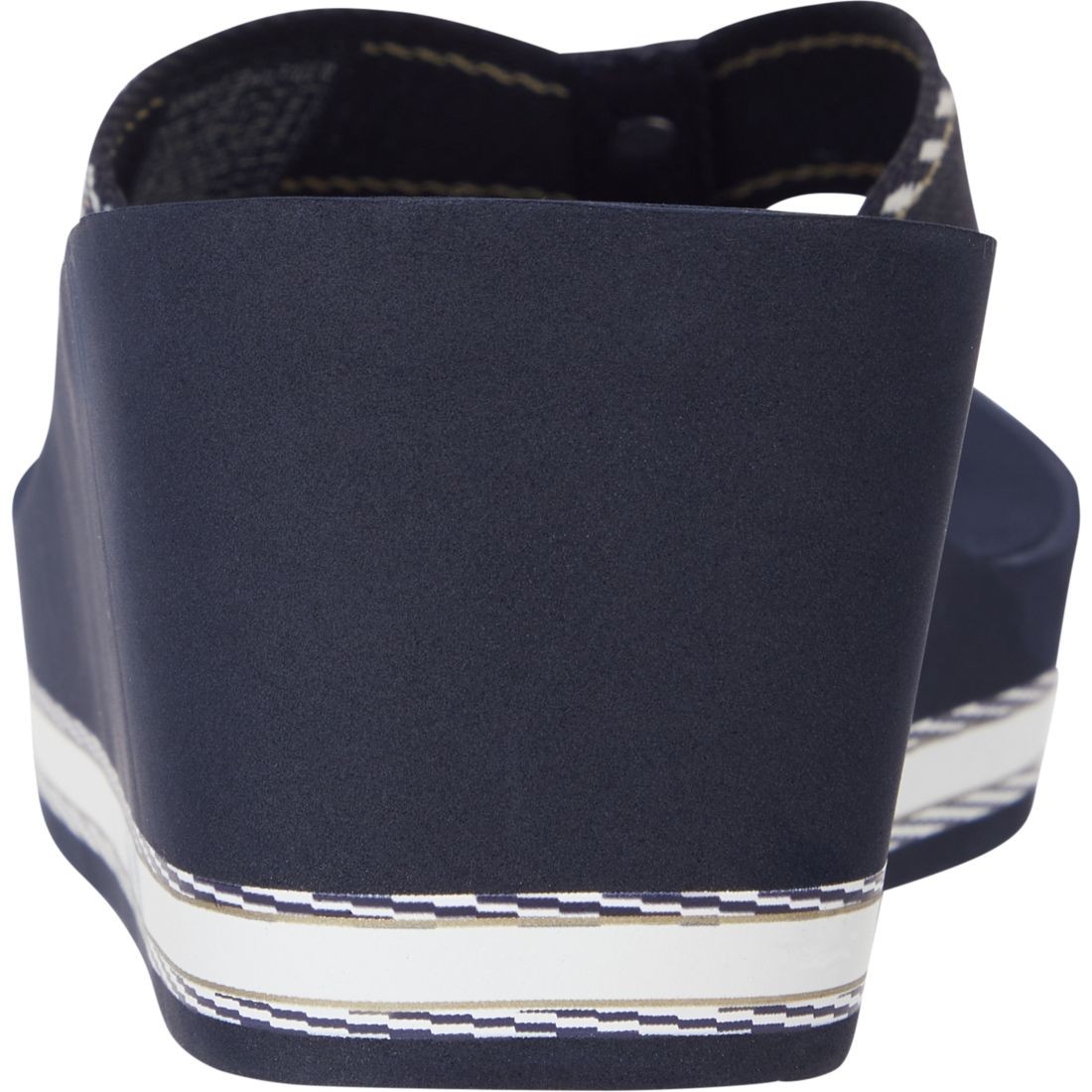 TOMMY HILFIGER Šlepetės moterims, Mėlyna, Webbing wedge sandal 5