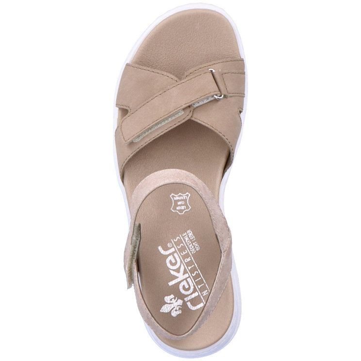 RIEKER Basutės moterims, Smėlio, SANDALS 4