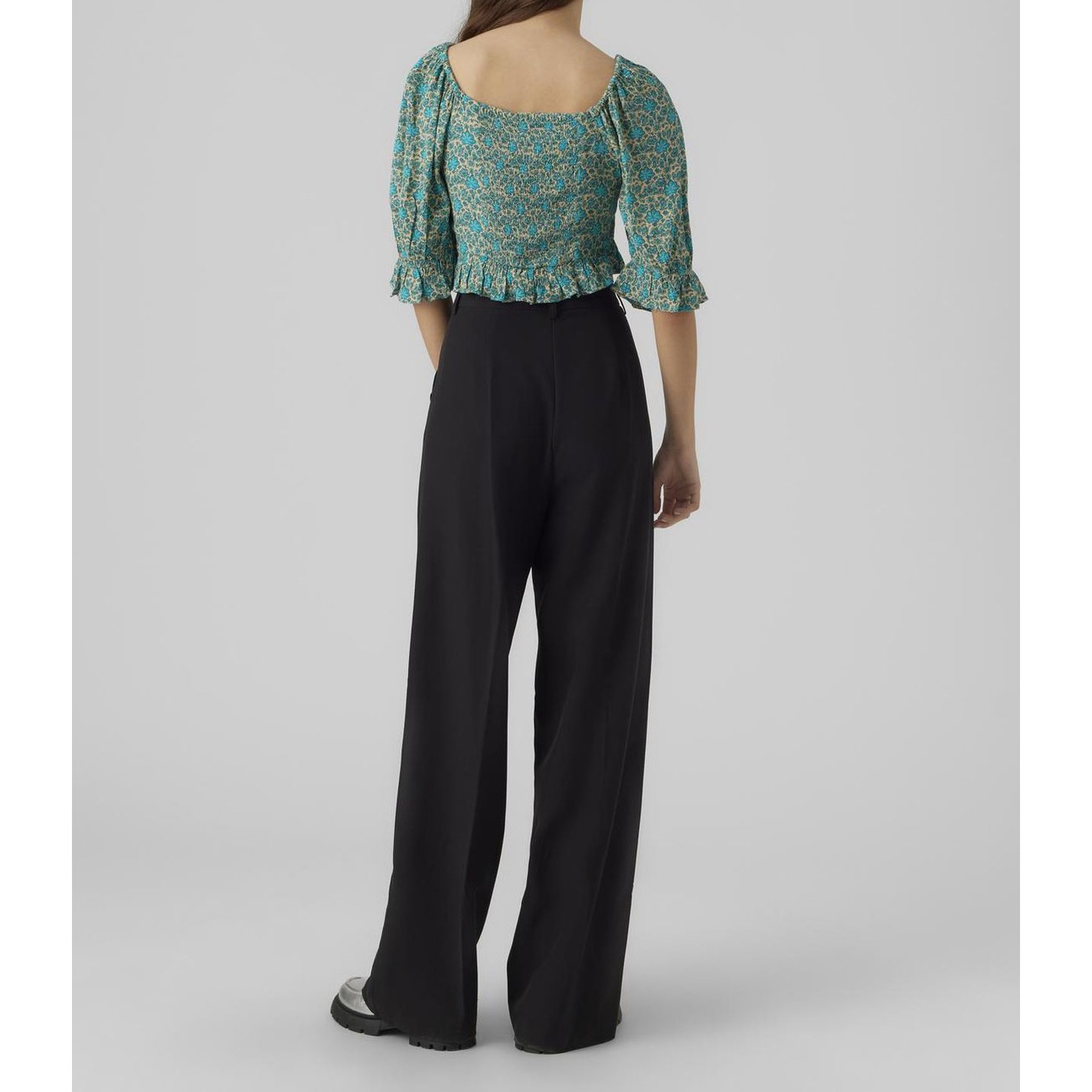 VERO MODA Palaidinės moterims, Žalia, VMBANI 2/4 CROP TOP E 3