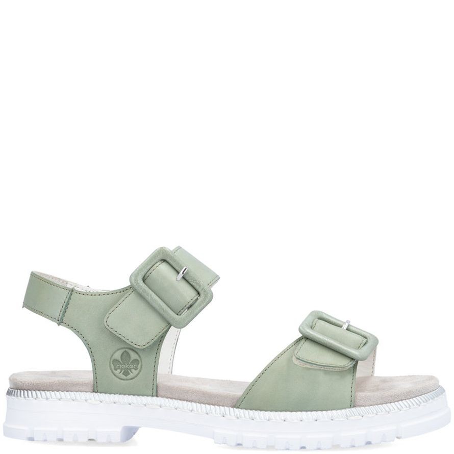 RIEKER Basutės moterims, Žalia, SANDALS 3