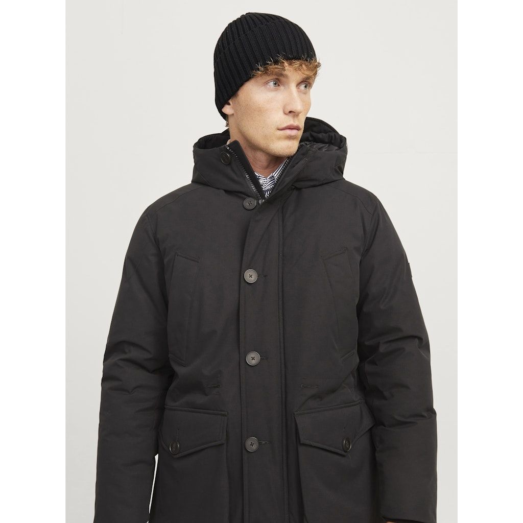 JACK & JONES Skrybėlė vyrams, Juoda, Prime cotton beanie 4