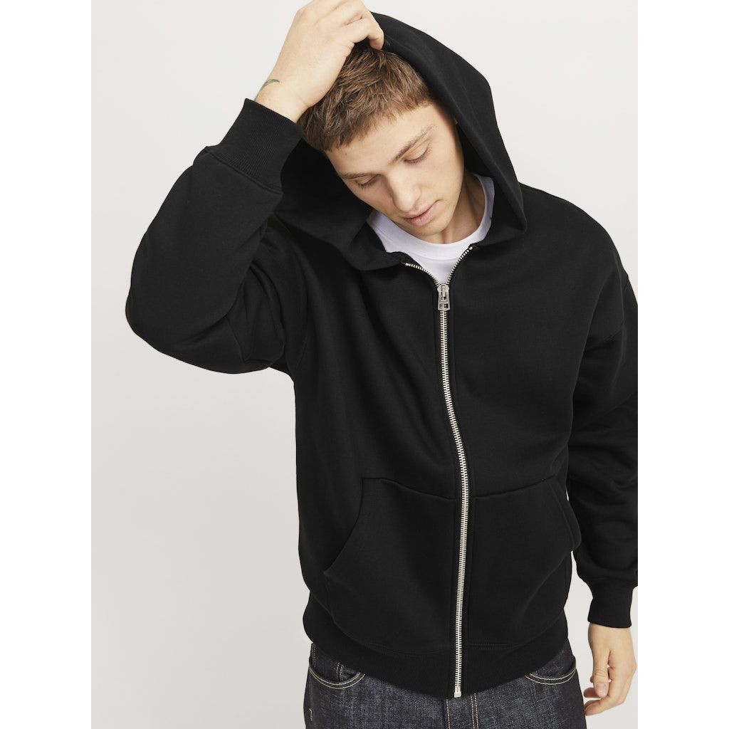 JACK & JONES Džemperis vyrams, Juoda, Urban edge sweat zip hood 3