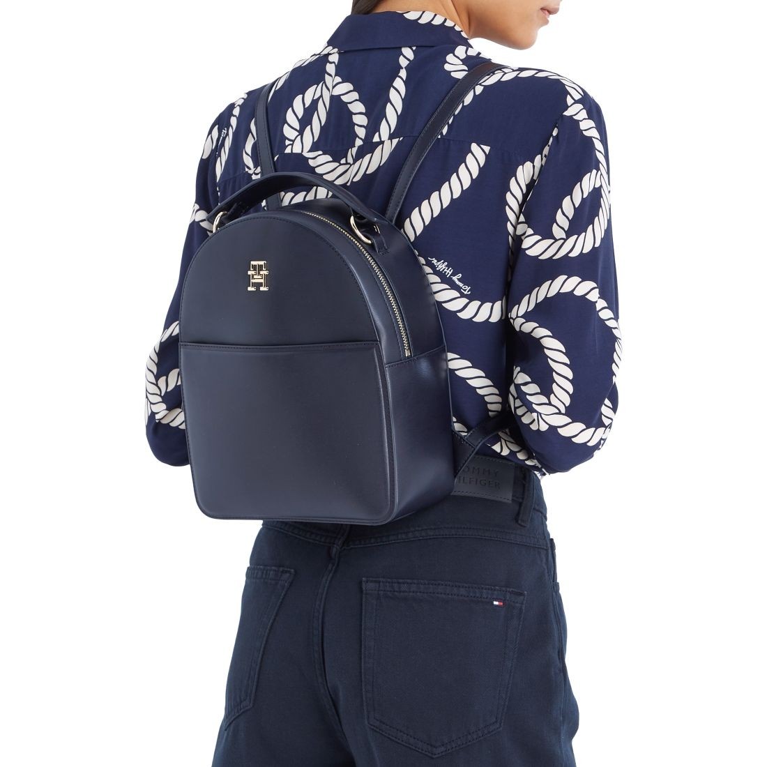 TOMMY HILFIGER Kuprinė moterims, Mėlyna, Chic backpack 3
