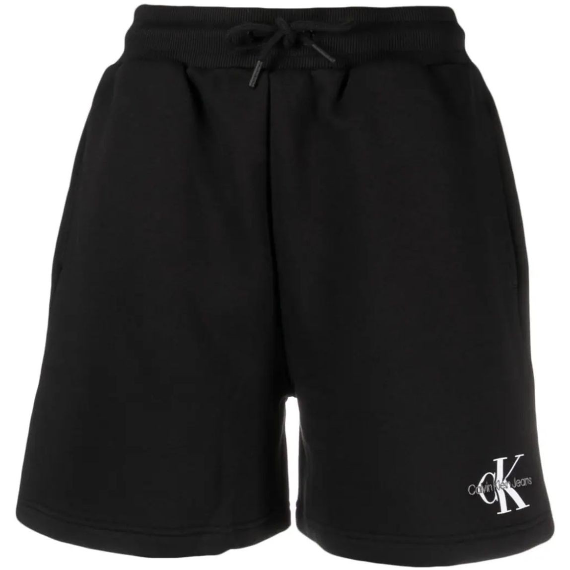 CALVIN KLEIN JEANS Šortai moterims, Juoda, Monologo loose short 1