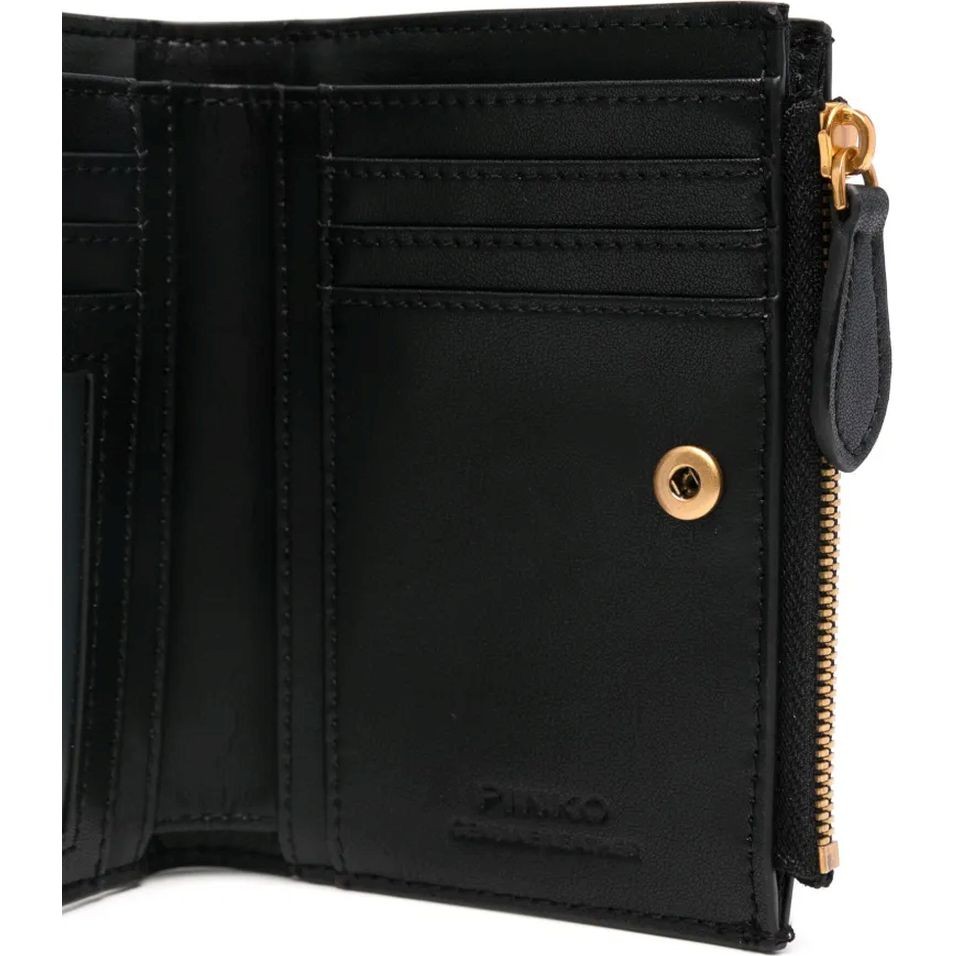 PINKO Piniginė moterims, Juoda, Compact wallet 3