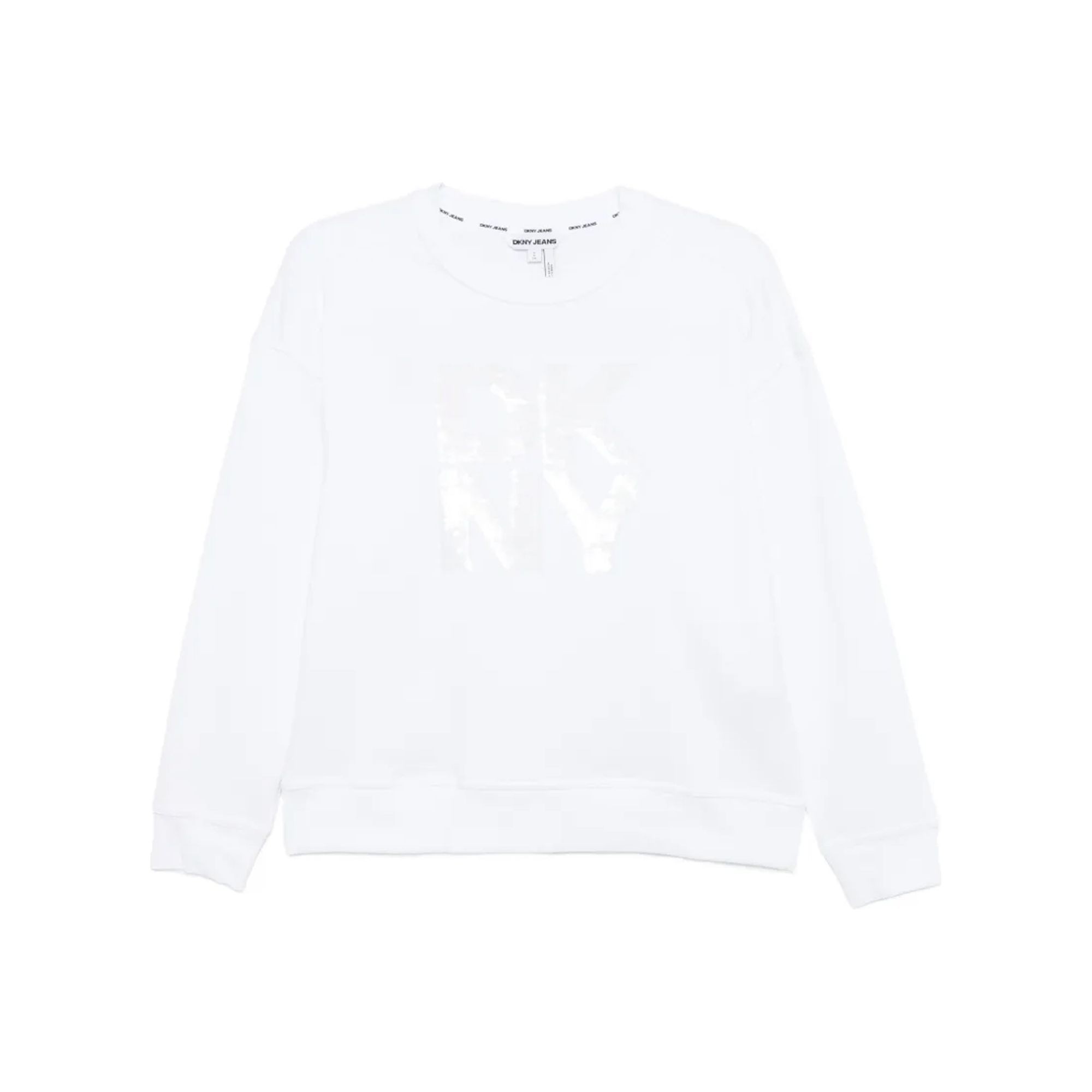 DKNY Megztinis moterims, Balta, Dkny sequin logo pullover 1