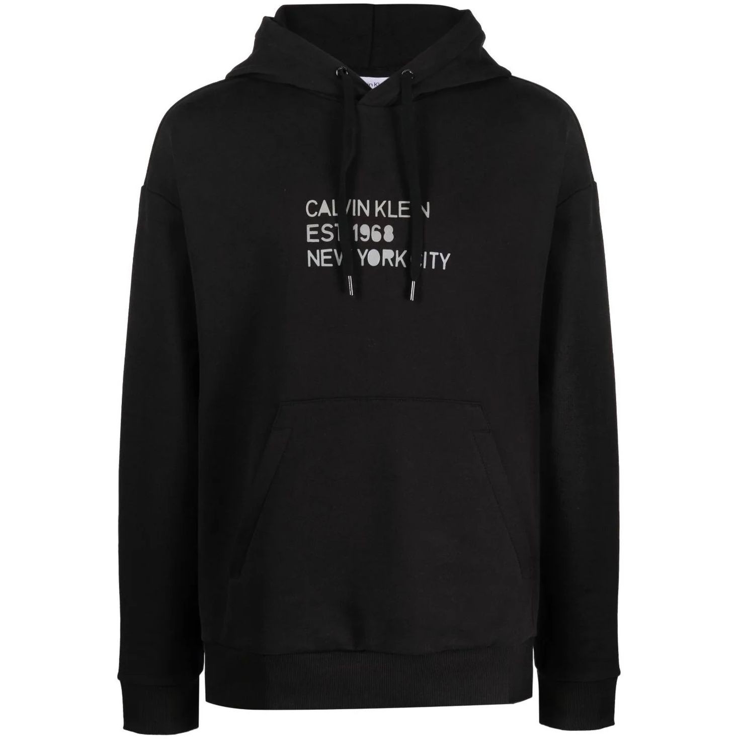 CALVIN KLEIN Džemperis vyrams, Juoda, Mixed print stencil  hoodie 1