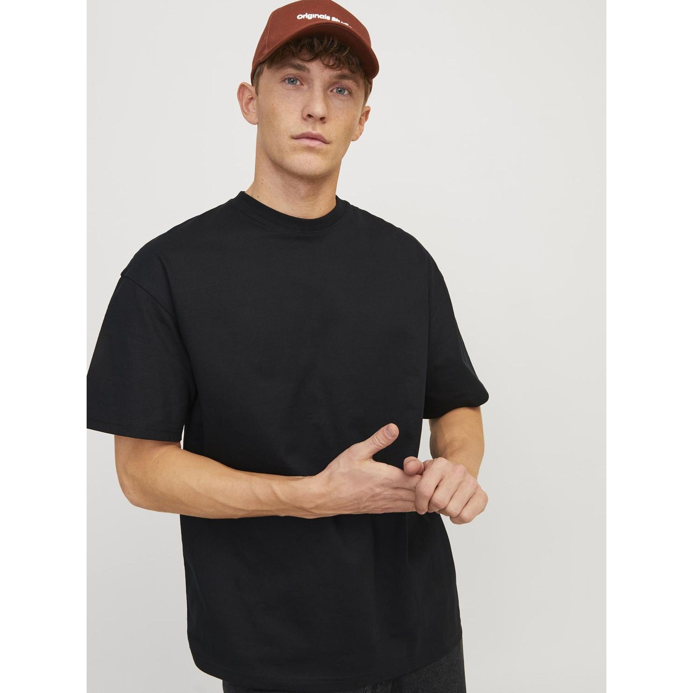 JACK & JONES Marškinėliai vyrams, Juoda, Jorvibe het-shirts 7