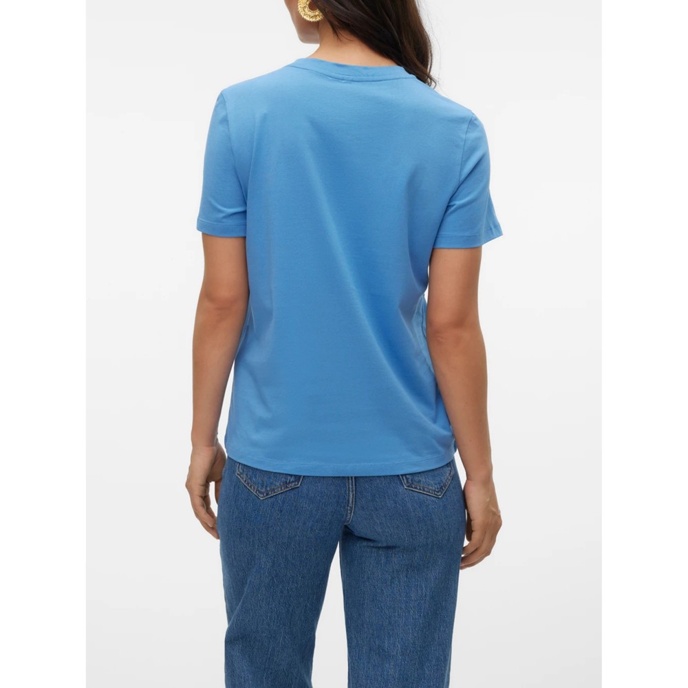 VERO MODA Marškinėliai moterims, Mėlyna, Paulina t-shirt 3
