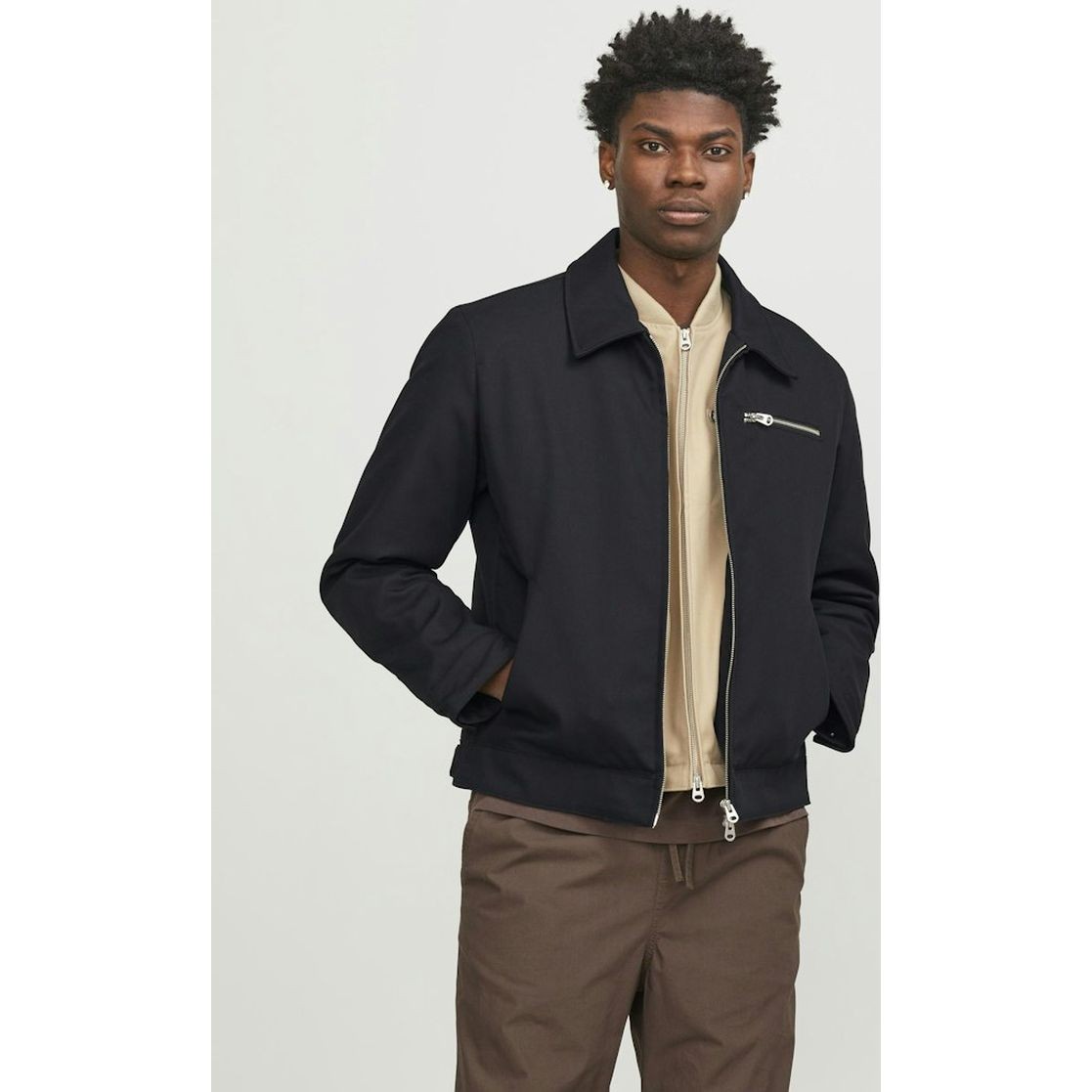 JACK & JONES Striukė vyrams, Juoda, Jcocollective jackets 2