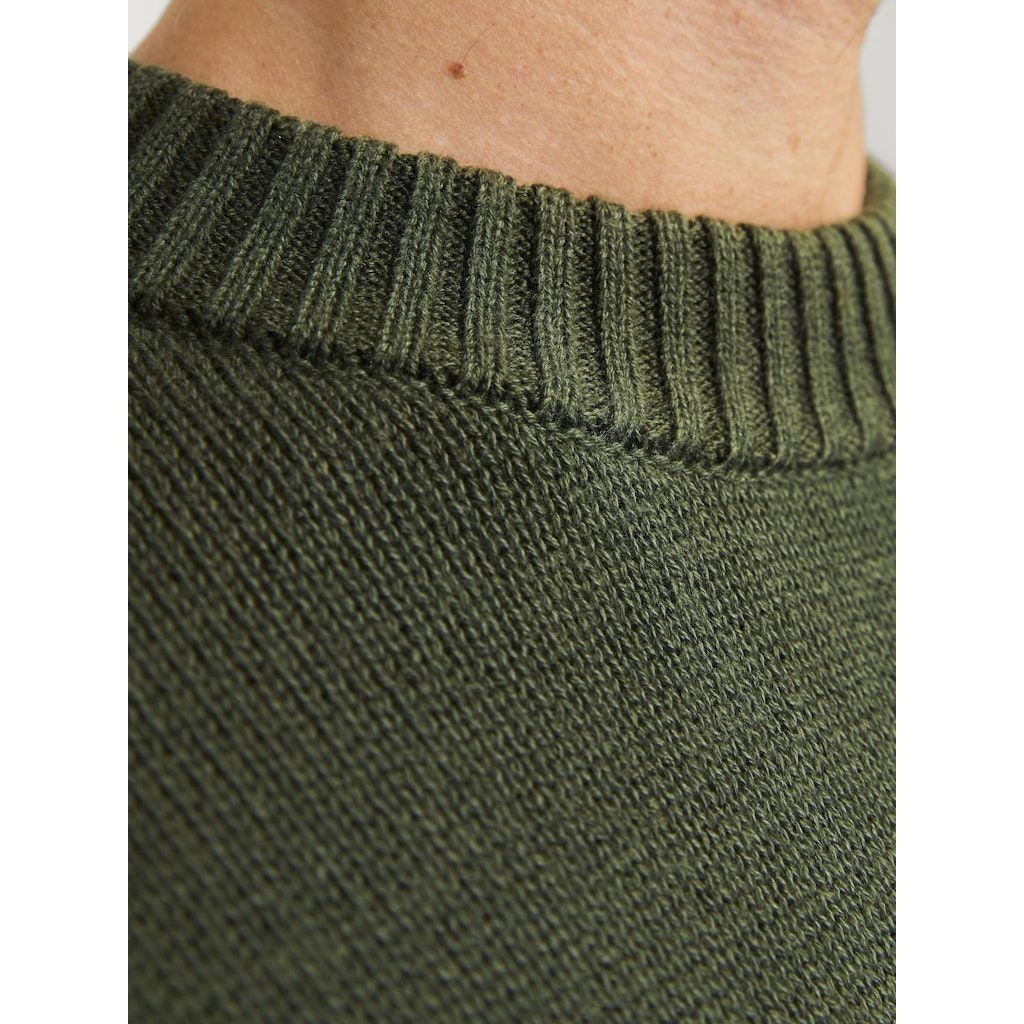 JACK & JONES Megztinis vyrams, Chaki, Jack knit crew neck 2