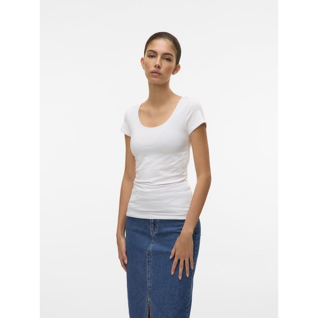 VERO MODA Marškinėliai moterims, Balta, VMMAXI MY SOFT SS U- 2