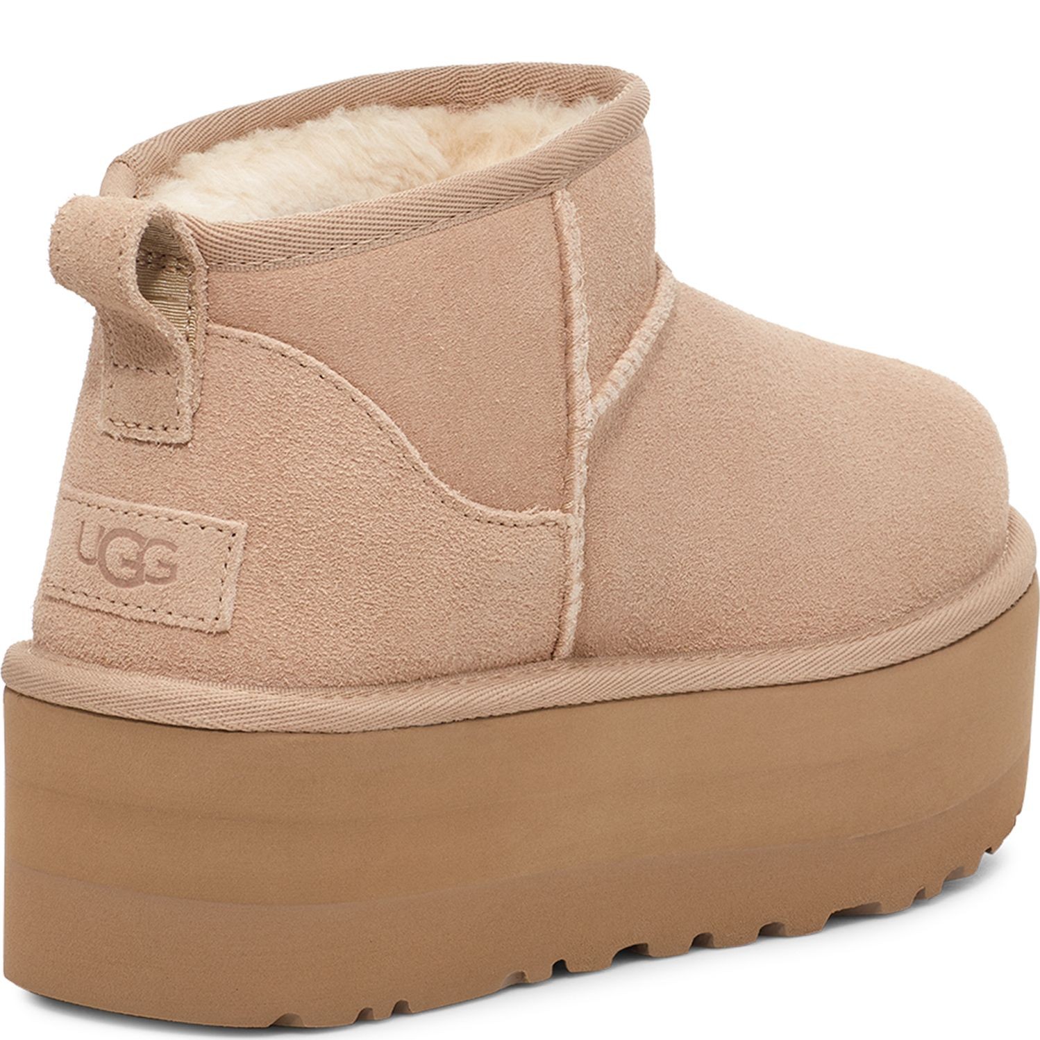 UGG Pašiltinti auliniai moterims, Smėlio, Classic ultra mini warm boots 4