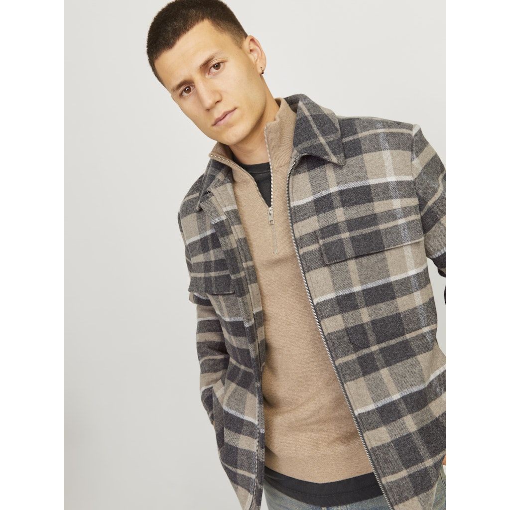 JACK & JONES Lengva striukė vyrams, Marga, Blu russel wool blend jacket 6