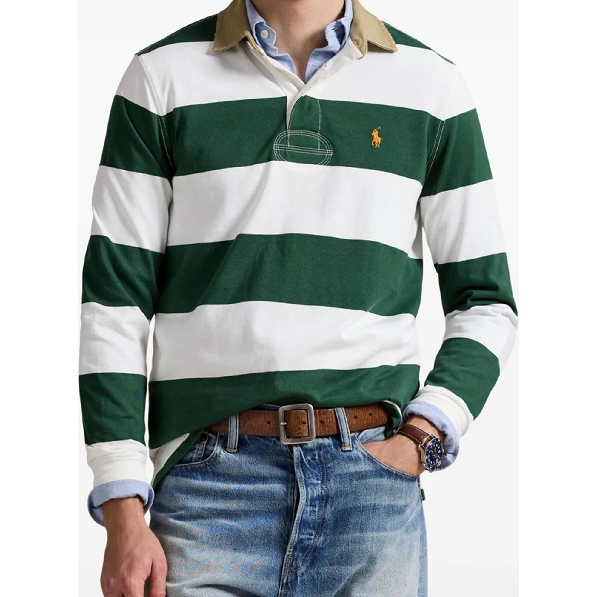 POLO RALPH LAUREN Megztinis vyrams, Žalia, Knit-rugby-pullover 2
