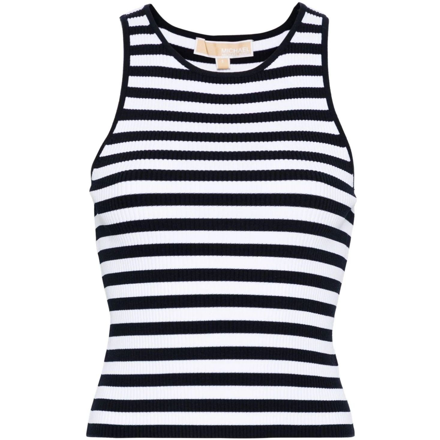 MICHAEL KORS Marškiniai be rankovių moterims, Mėlyna, Eco stripe sport tank