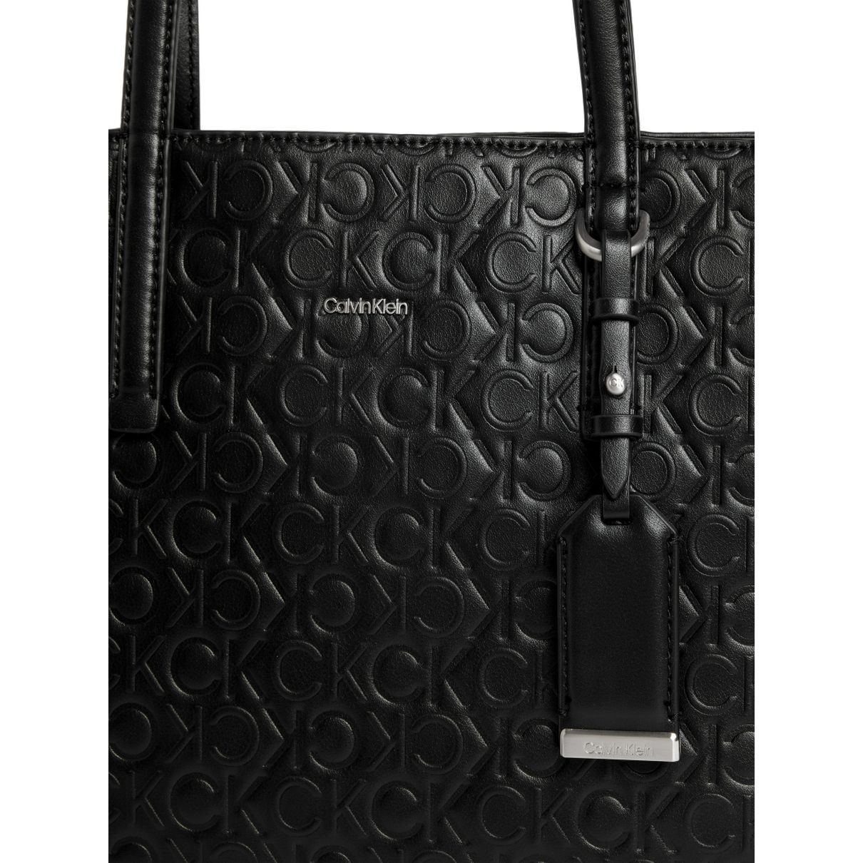 CALVIN KLEIN Pirkinių krepšys moterims, Juoda, Must shopper - emb mono 3