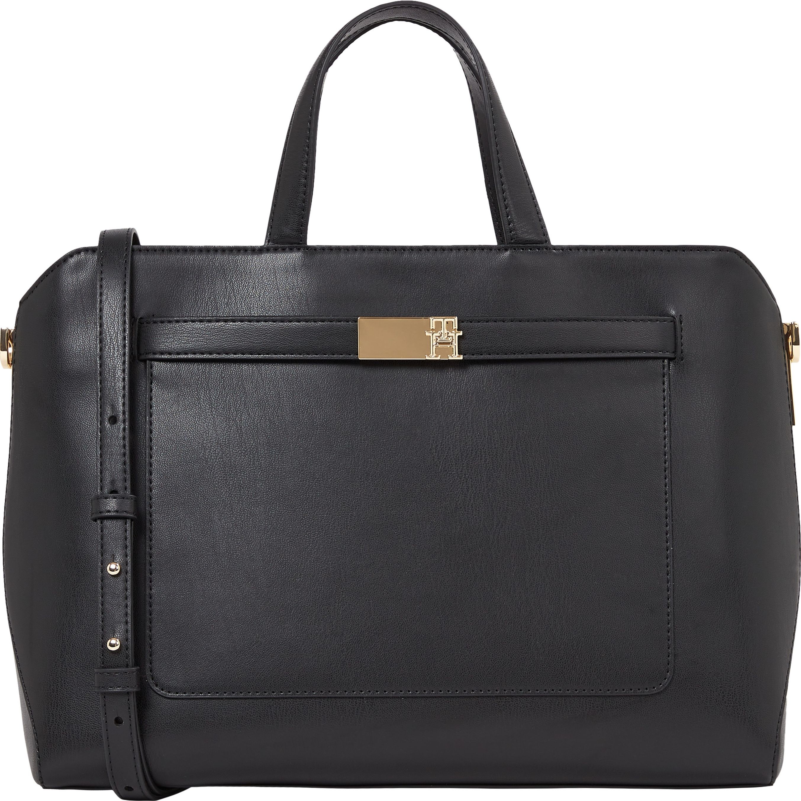 TOMMY HILFIGER Dėklas kompiuteriui moterims, Juoda, Heritage workbag 1