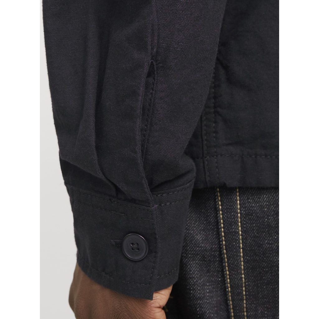 JACK & JONES Lengva striukė vyrams, Juoda, Urban edge overshirt 5