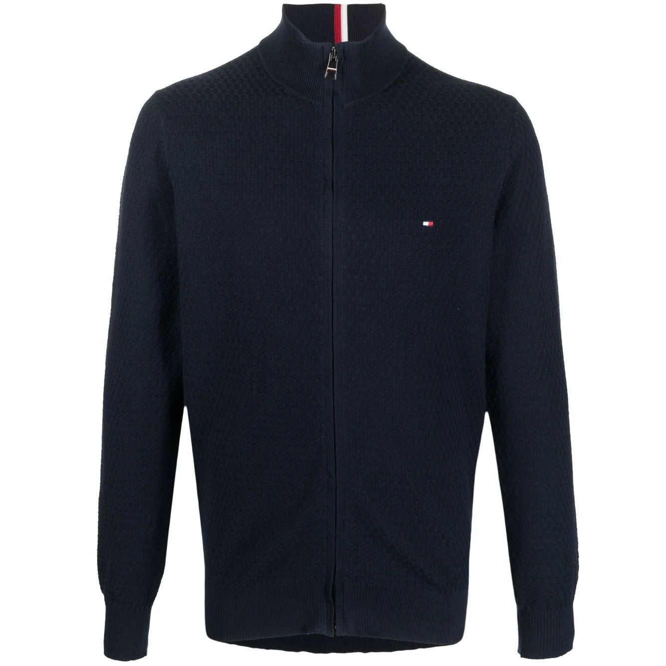 TOMMY HILFIGER Lengva striukė vyrams, Mėlyna, Cross structure zip through 1