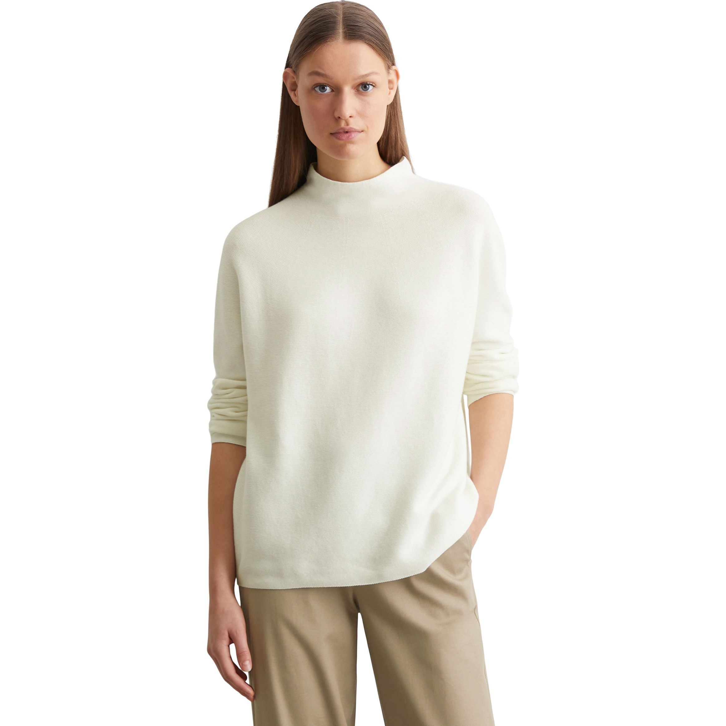 MARC O'POLO Megztinis moterims, Balta, Sweater 500600660041 2