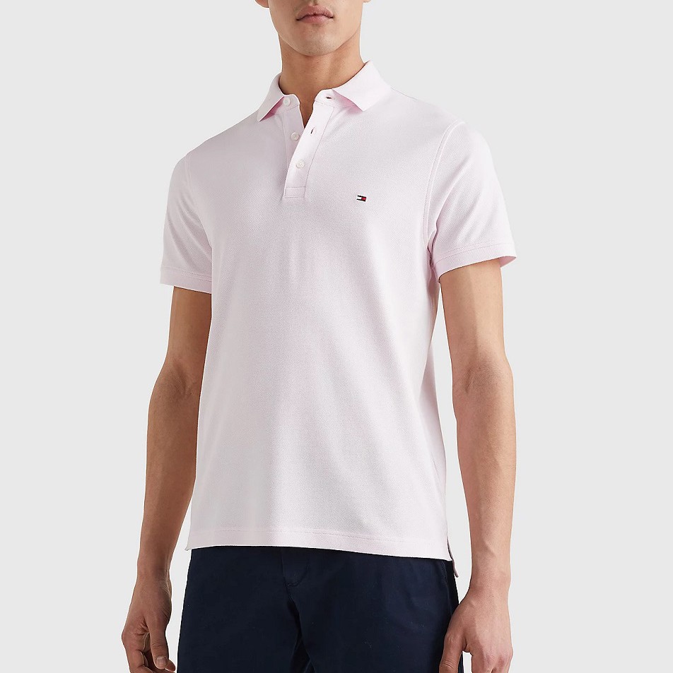 TOMMY HILFIGER Polo marškiniai trumpos rank. vyrams, Rožinė, 1985 slim polo 2