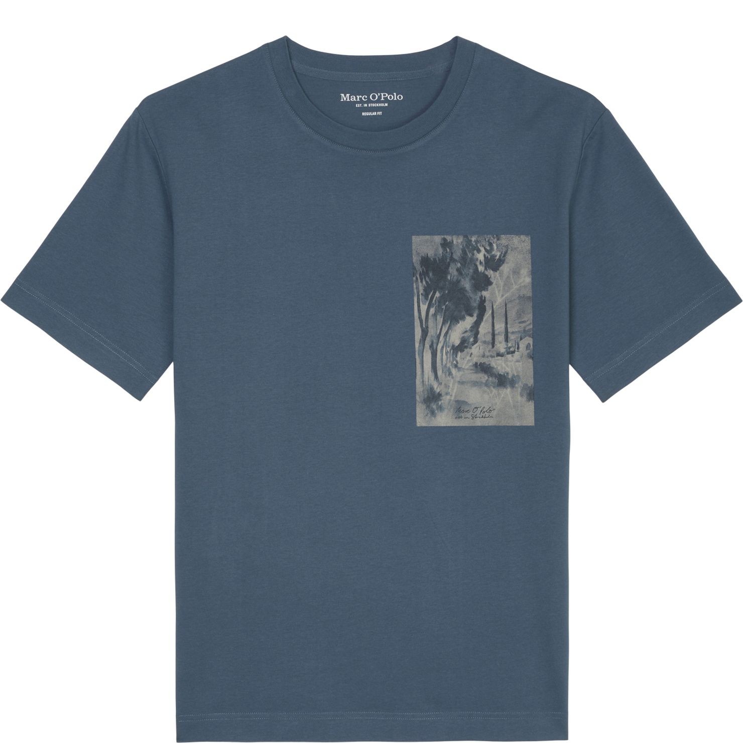 MARC O'POLO Marškinėliai vyrams, Mėlyna 1