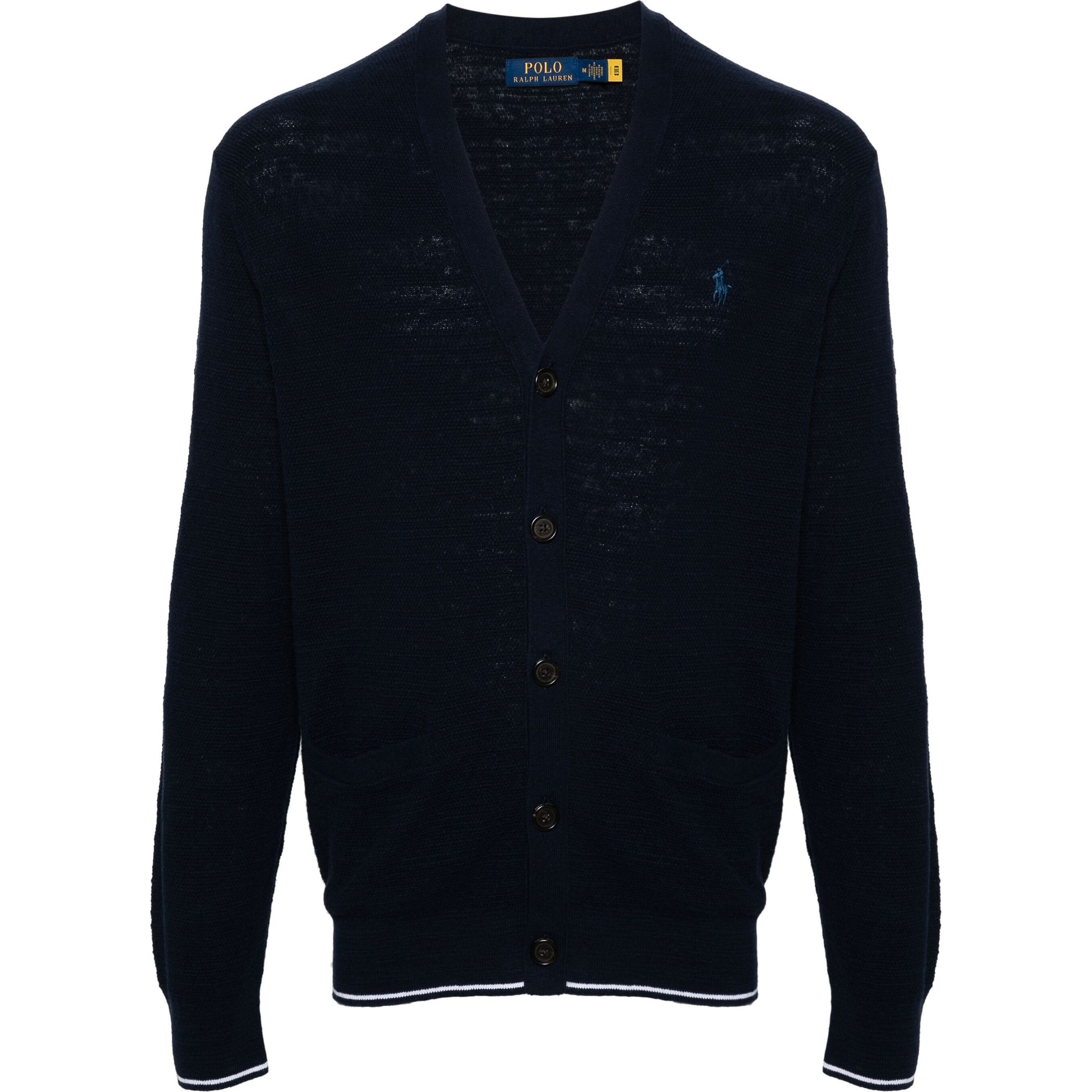 POLO RALPH LAUREN Kardiganas vyrams, Mėlyna, Long sleeve cardigan