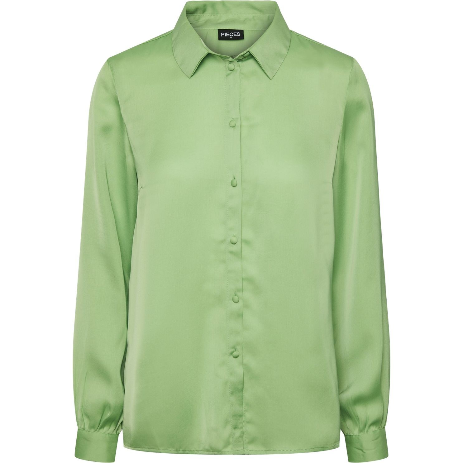 PIECES Palaidinės moterims, Žalia, PCMEGAN LS SHIRT 1