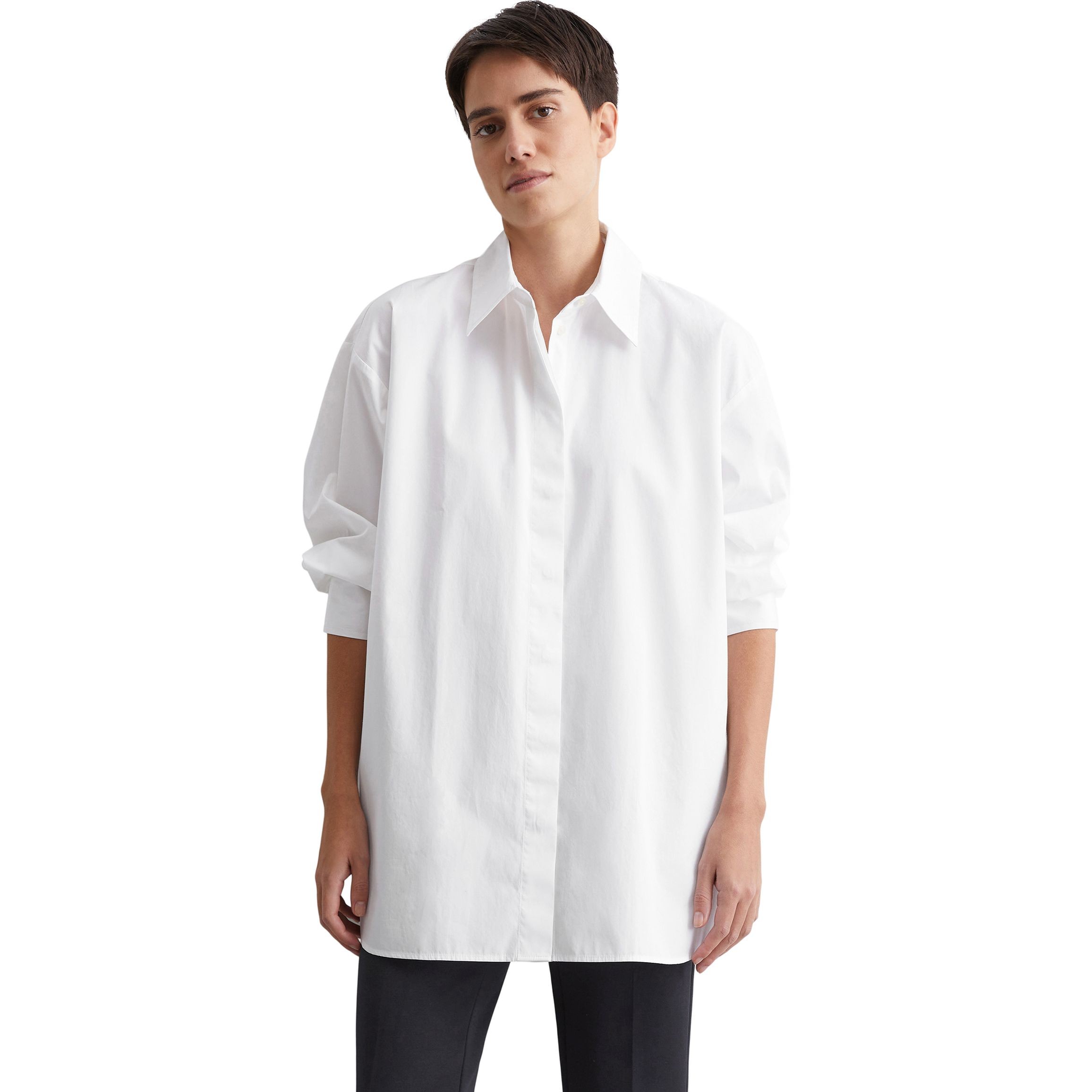 MARC O'POLO Marškiniai ilgomis rankovėmis moterims, Balta, Shirts lon 500090142019 2