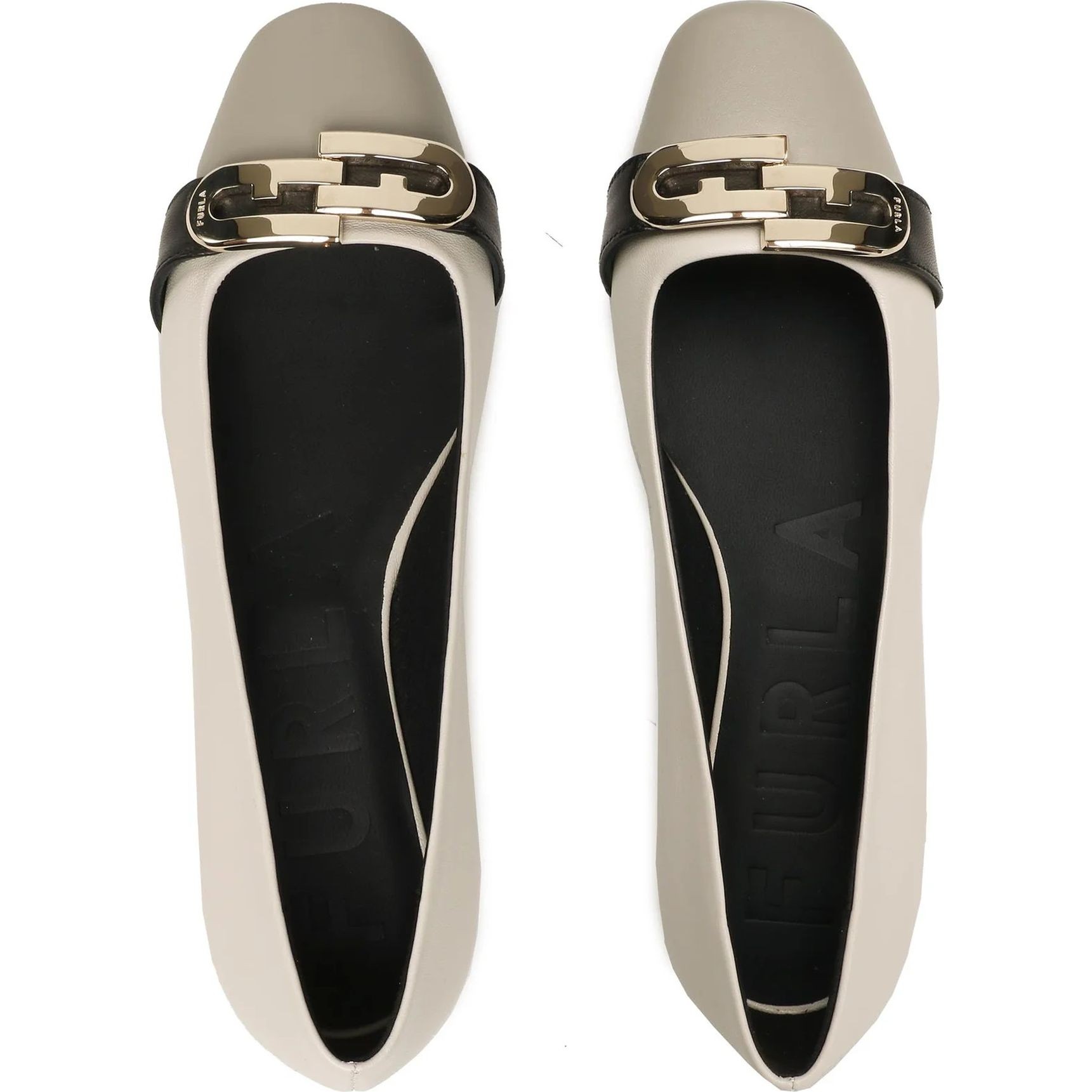 FURLA Balerinos moterims, Balta, Furla chain ballerina 4