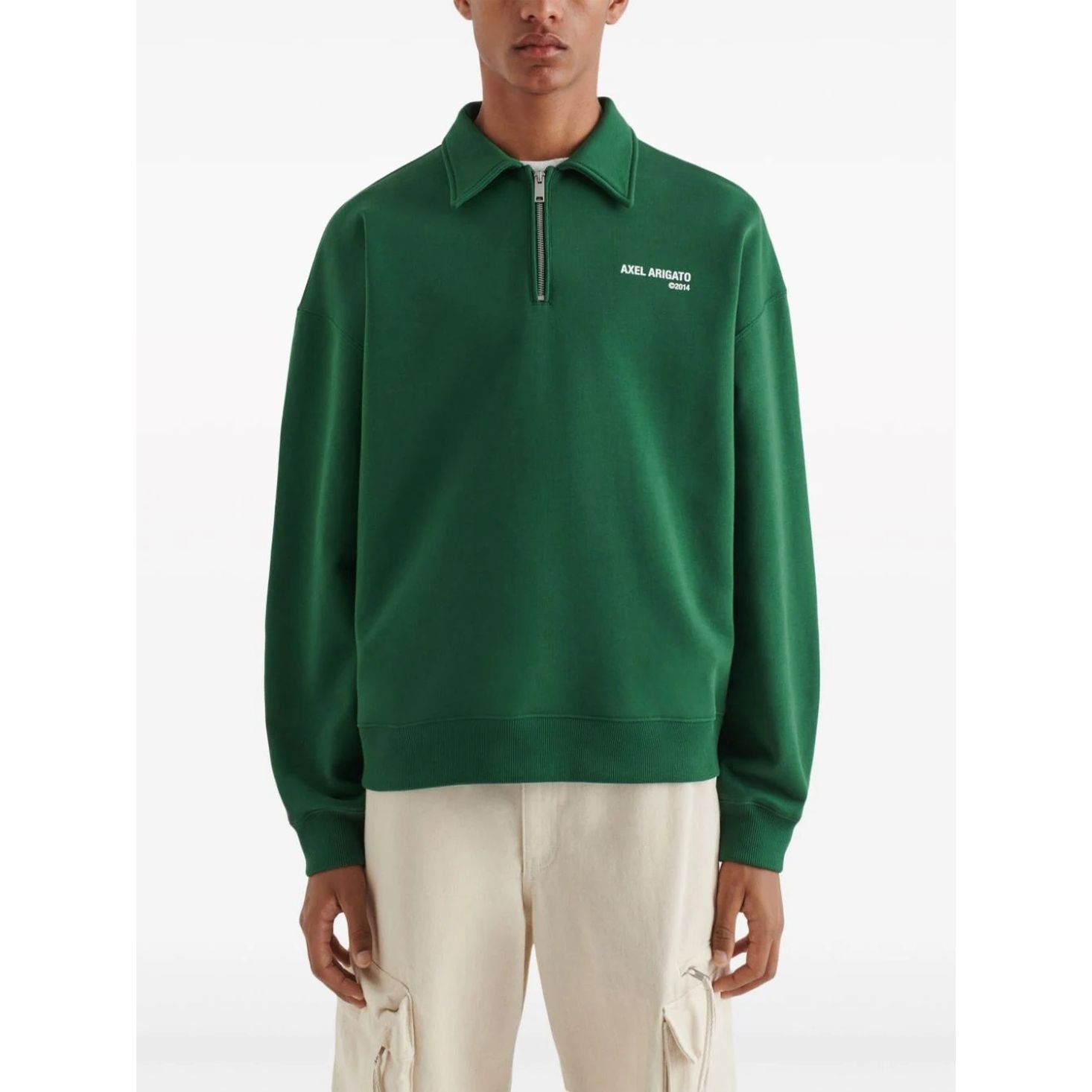 AXEL ARIGATO Sportinis nertinis vyrams, Žalia, Remi half-zip sweater 2