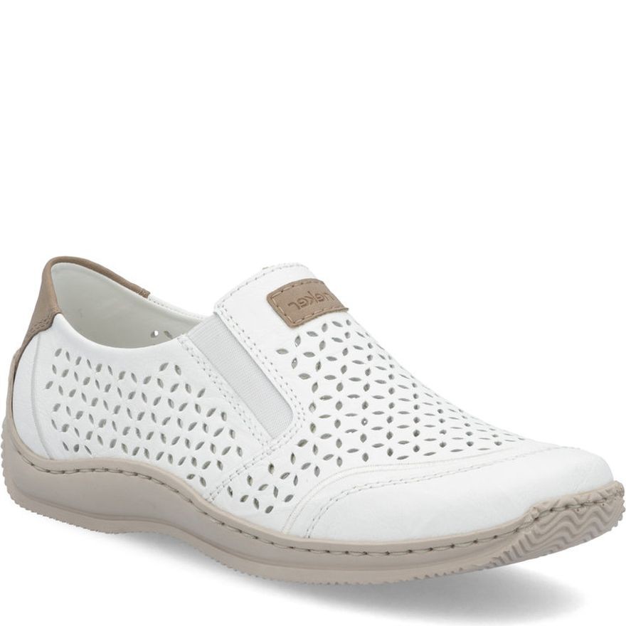 RIEKER Loaferiai moterims, Balta, Slipper 1