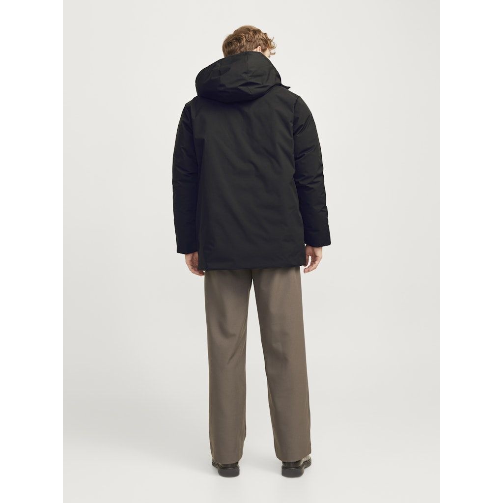 JACK & JONES Pūkinė striukė vyrams, Juoda, Payne parka jacket 4