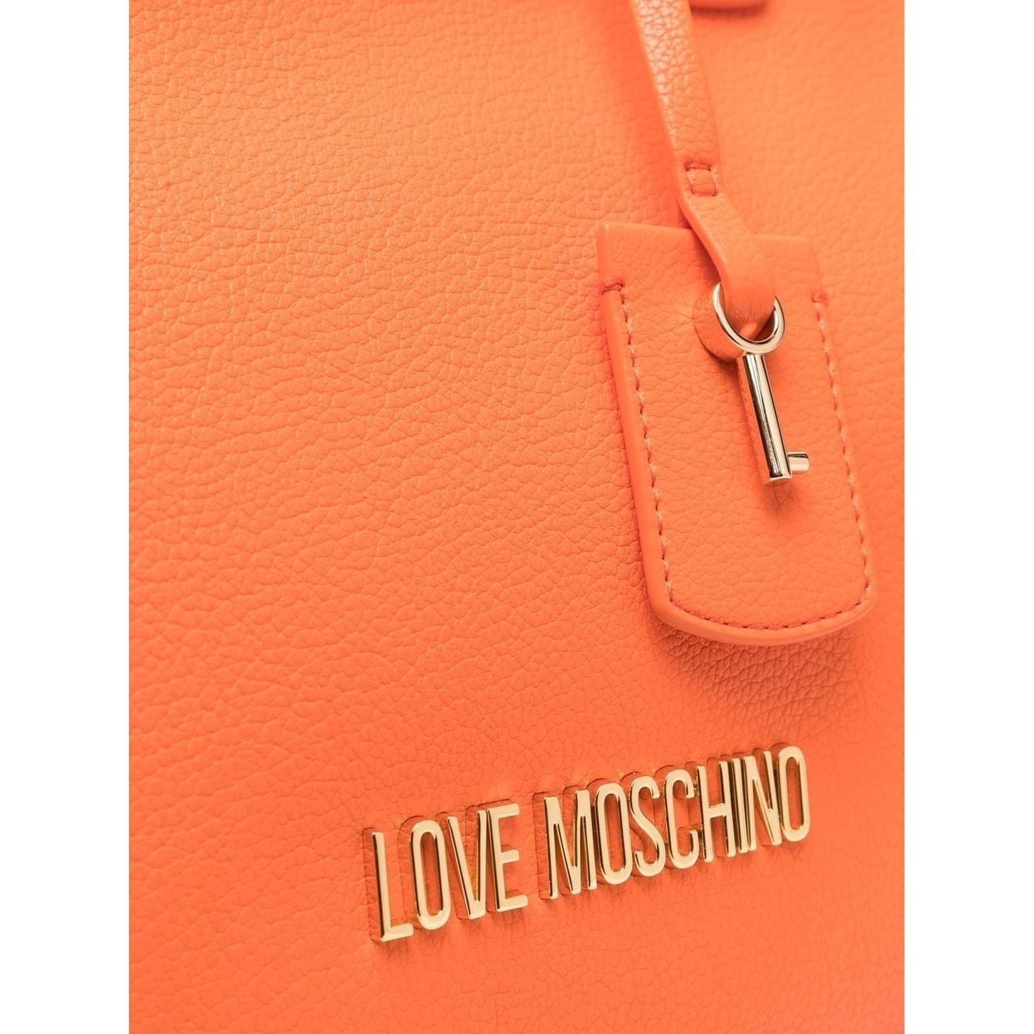 LOVE MOSCHINO Pirkinių krepšys moterims, Oranžinė, Top handle tote bag 3