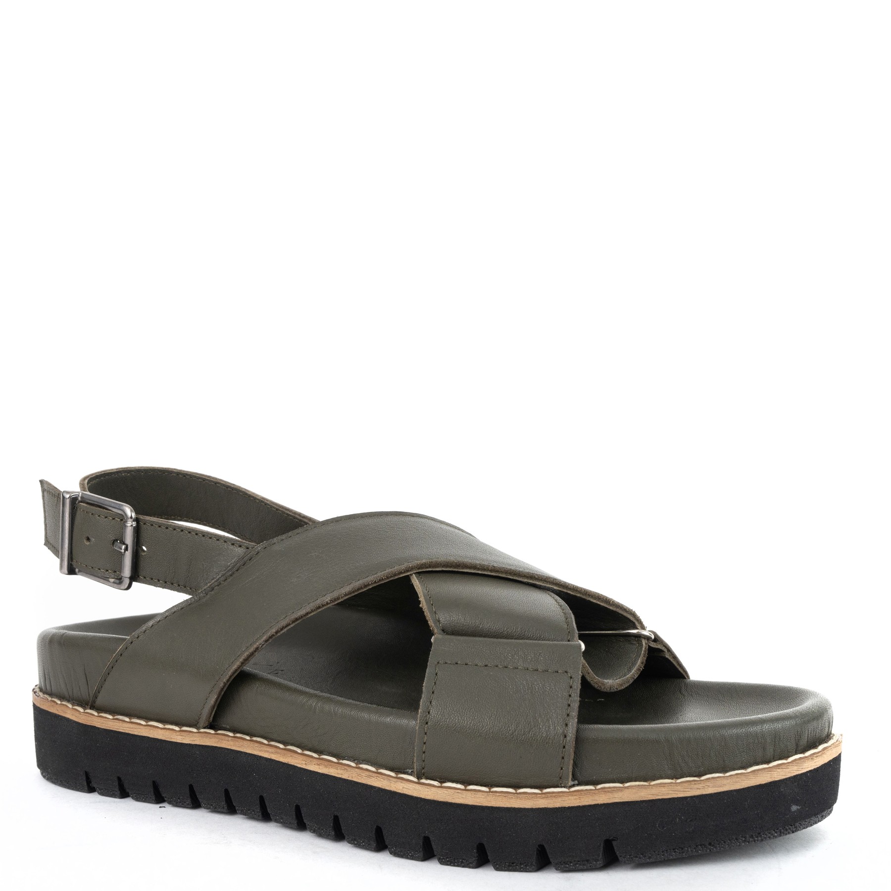 GRUNER SCHUHE Basutės moterims, Žalia, Sandals 1