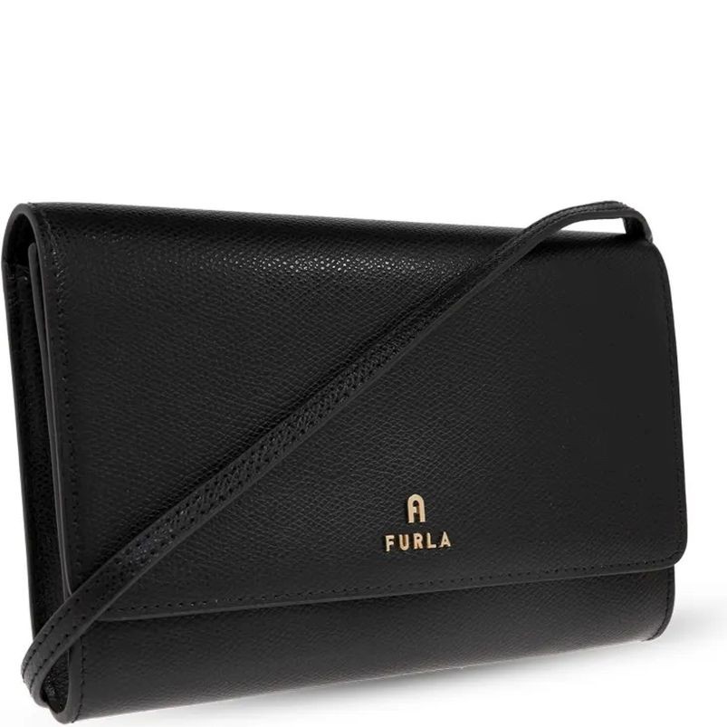 FURLA Piniginė moterims, Juoda, Furla camelia chain wallet 3